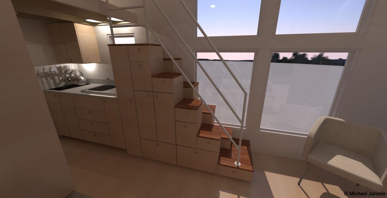 Navarro 20 - Interior Step Tansu Stairs Detail