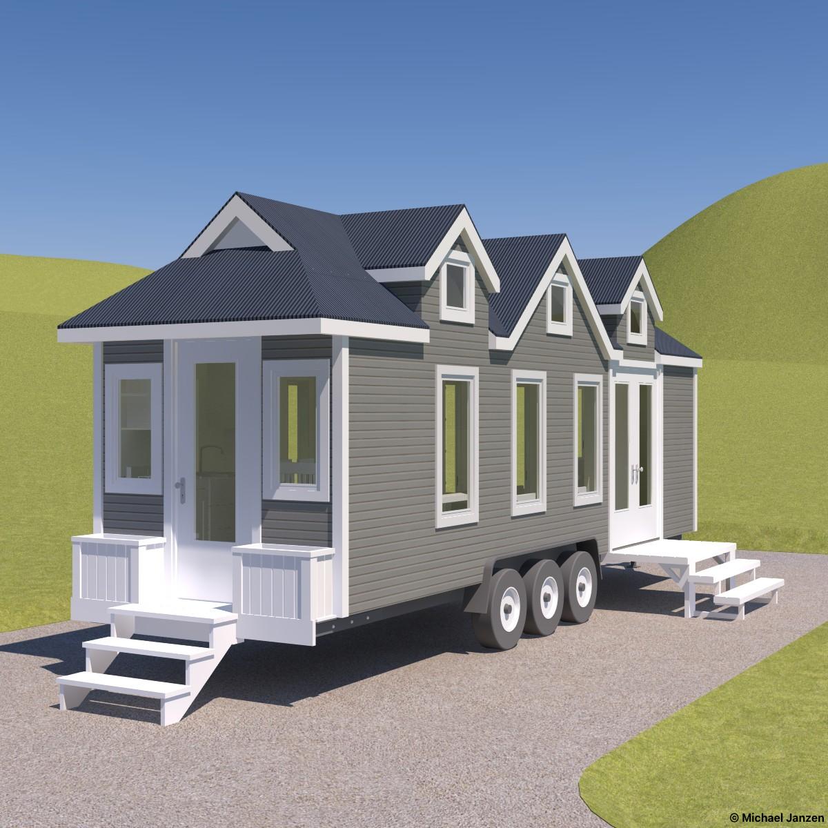 Dutch Gable with Dormers Tiny House Design Study